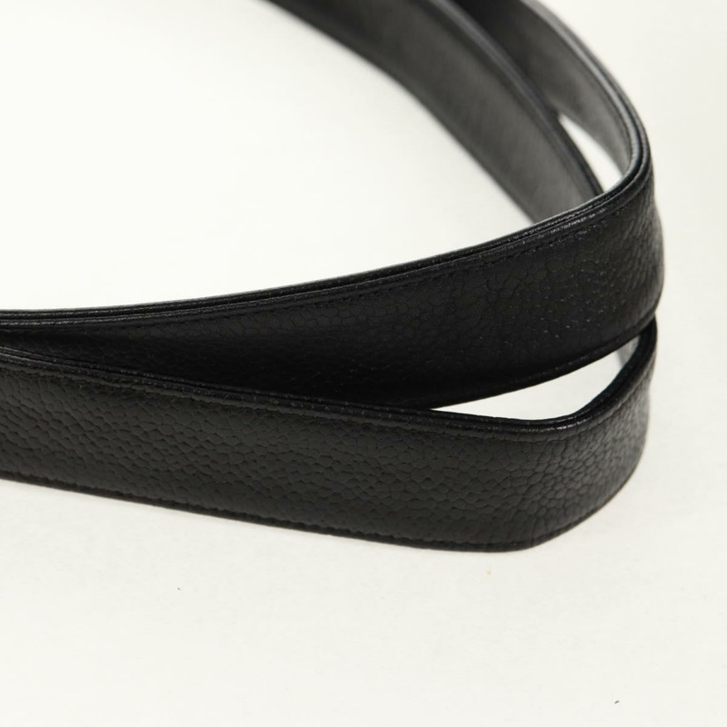 【日本直送】香奈兒 (CHANEL) 鏈條 COCO 標誌手提包,魚子醬紋皮革,黑色,金色雙C標誌,正品編號 160253V-7