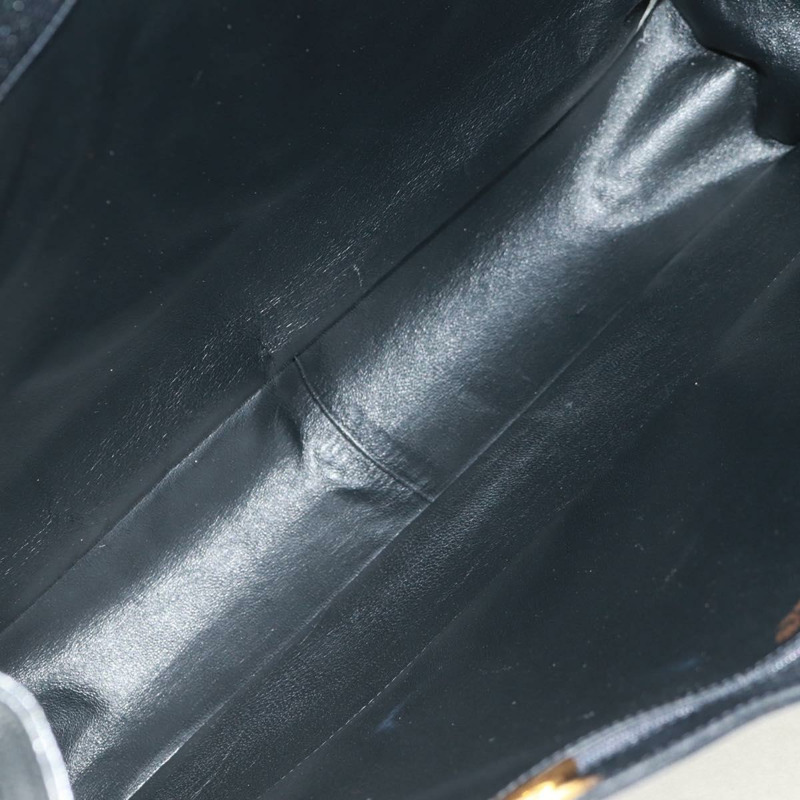 【日本直送】香奈兒 (CHANEL) 鏈條 COCO 標誌手提包,魚子醬紋皮革,黑色,金色雙C標誌,正品編號 160253V-9