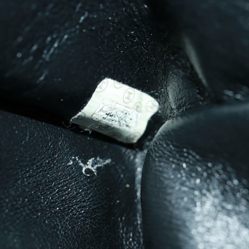 【日本直送】香奈兒 (CHANEL) 鏈條 COCO 標誌手提包,魚子醬紋皮革,黑色,金色雙C標誌,正品編號 160253V-10