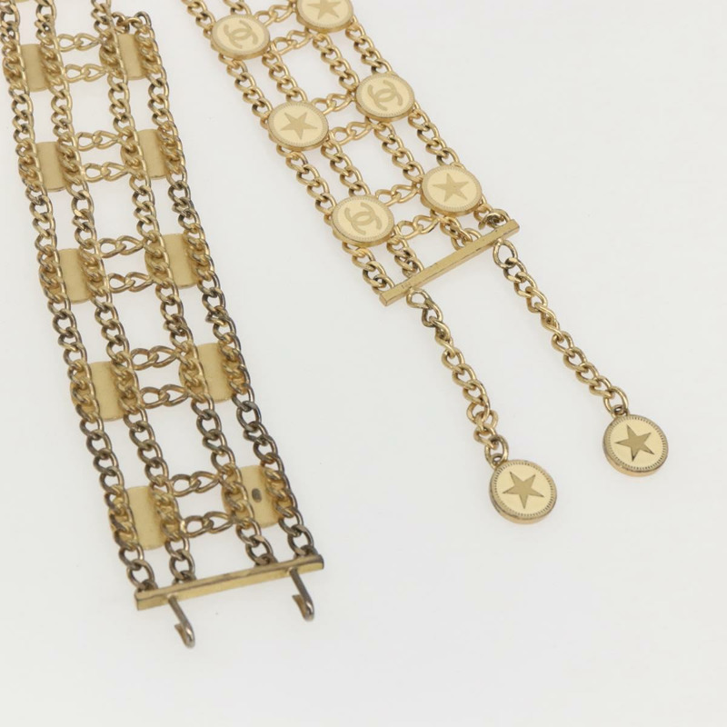 【日本直送】香奈兒 (CHANEL) 金屬金色雙C鏈條腰帶，正品編號 159438SAM-7