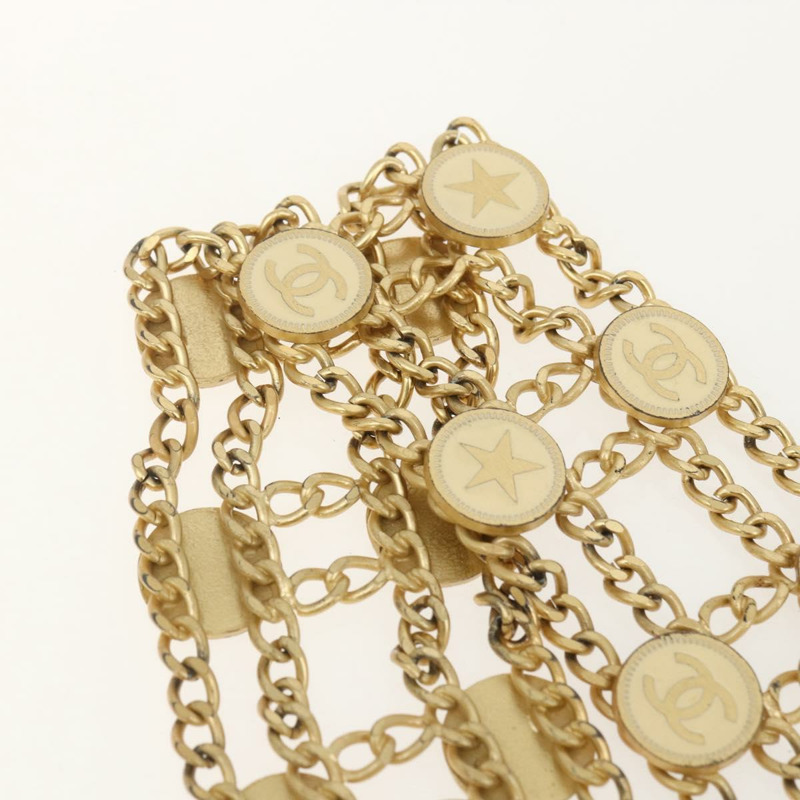 【日本直送】香奈兒 (CHANEL) 金屬金色雙C鏈條腰帶，正品編號 159438SAM-12