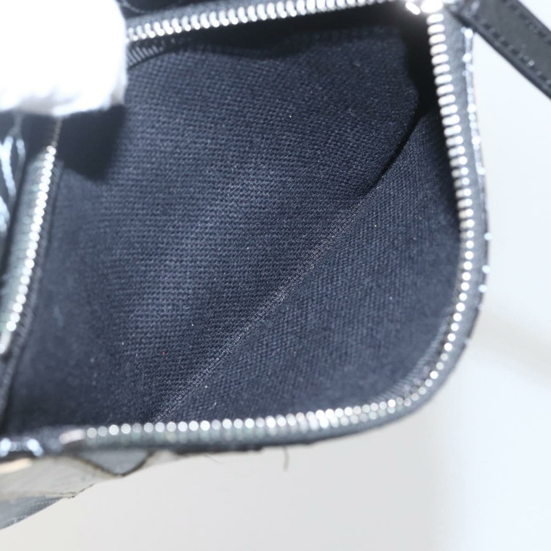 【日本直送】香奈兒山茶花手拿包 PVC 黑色 銀色 CC 認證 159324V-21