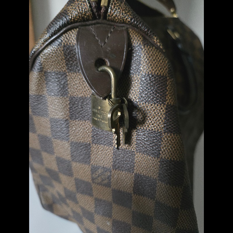 Louis Vuitton Speedy 30 手提包 棋盤-10