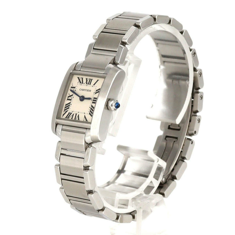 卡地亞 Tank Française SM W51008Q3 不鏽鋼石英錶-1