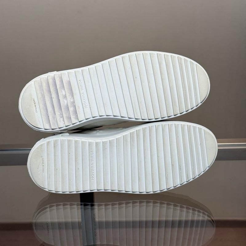 LOUIS VUITTON/路易威登 LV Time Out 白色浮雕老花滿印 36.5碼 98 新-8