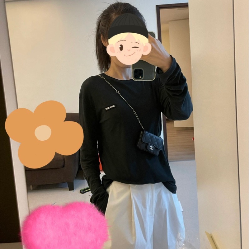 Miu Miu 爆款 黑色 長袖#XS S M L-3