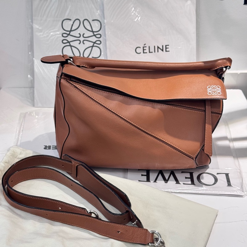 98新 羅意威/Loewe 中號手袋牛皮革 290mm*190mm*1-1