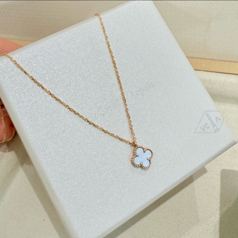 🈶盒子❤️ vca #梵克雅寶 Alhambra #白貝母 #小白花 #項鍊-3