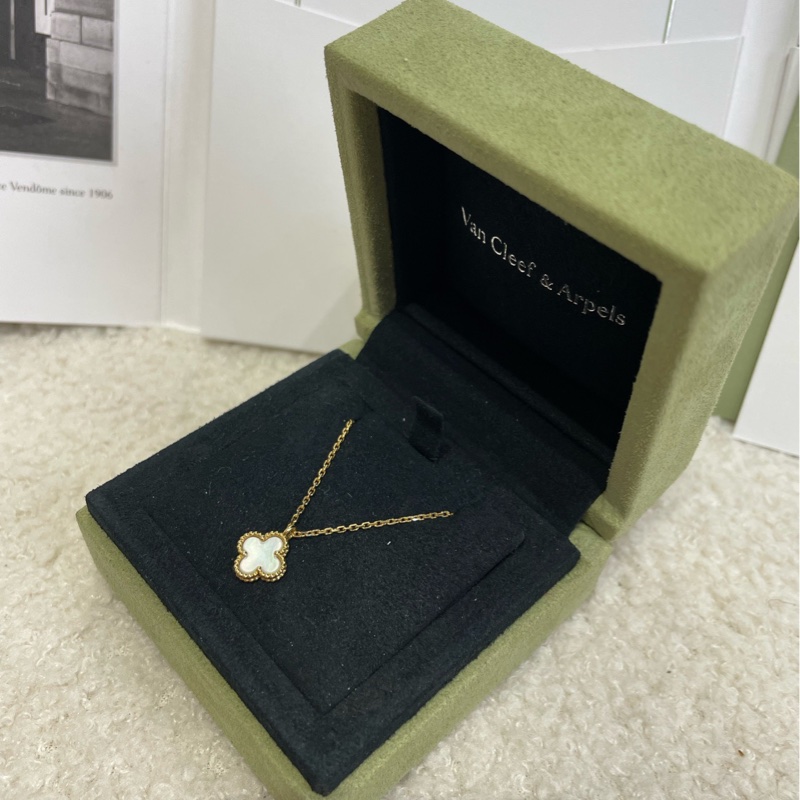 🈶盒子❤️ vca #梵克雅寶 Alhambra #白貝母 #小白花 #項鍊-6