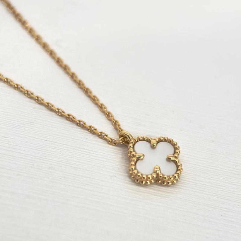 🈶盒子❤️ vca #梵克雅寶 Alhambra #白貝母 #小白花 #項鍊-12