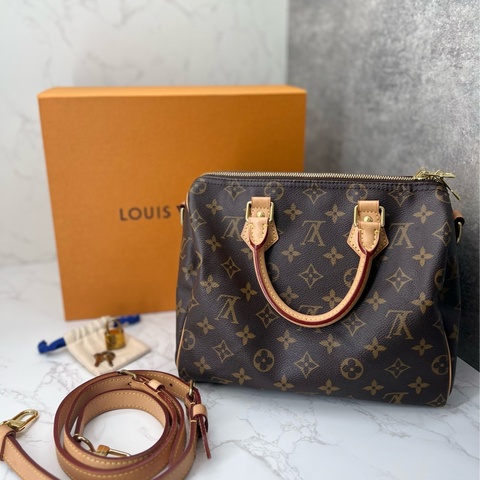 💗香緹國際精品💗 747 LV Speedy25 肩帶款 全配