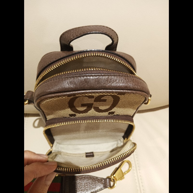 GUCCI#古馳#Jumbo#正品#緹花布手提#斜背包-1