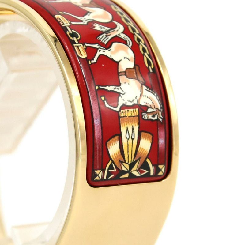 Hermès Roquet 琺瑯 GP LO1.201 石英腕錶-3