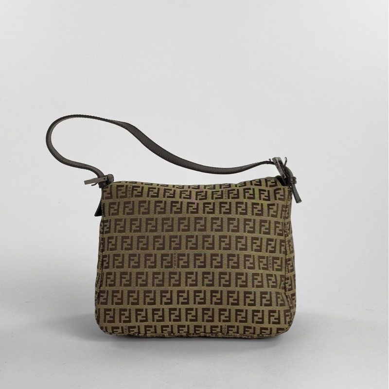 FENDI 經典精品套組FENDI Zucca 老花肩背手提包 +FENDI Zucca 老花長夾 =整套出售，不拆賣（成套更有質感及收藏完整度＆穿搭一致性）-6