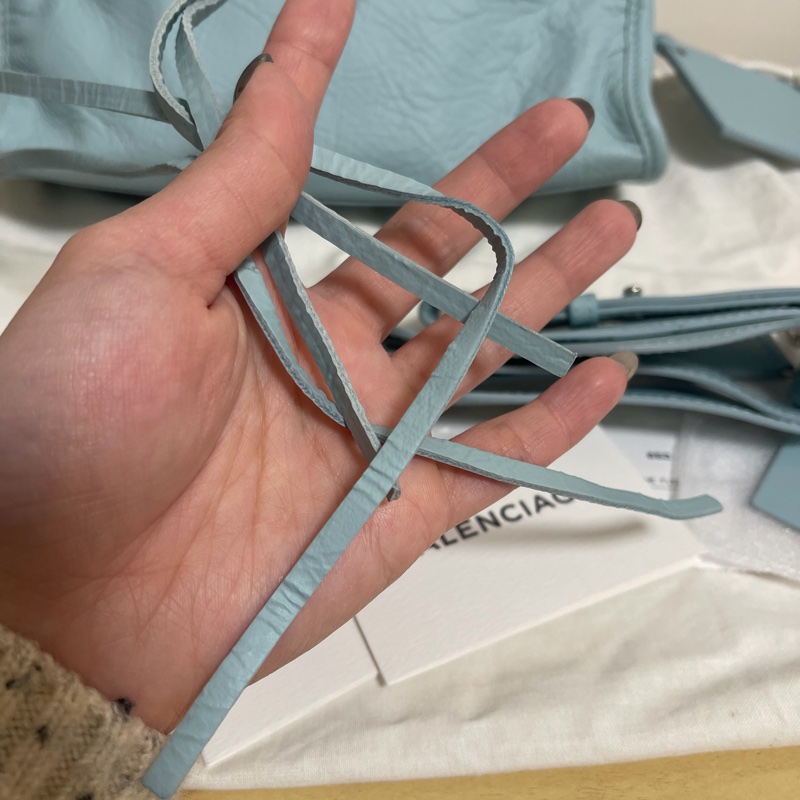 balenciaga mini city 限量霧藍扣-4