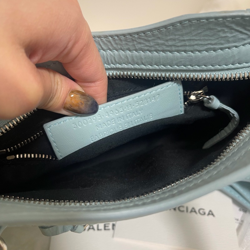 balenciaga mini city 限量霧藍扣-8