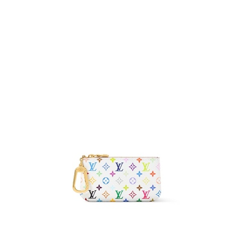 Louis Vuitton LV 村上隆 TM 白三彩 Key Pouch 鑰匙零錢包