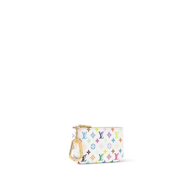 Louis Vuitton LV 村上隆 TM 白三彩 Key Pouch 鑰匙零錢包-1