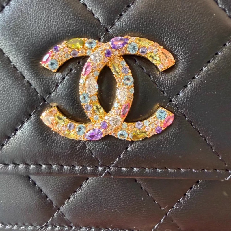 Chanel woc黑色寶石扣-3
