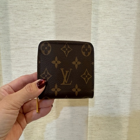 LV 原花金釦ㄇ拉4卡零錢卡包M60067