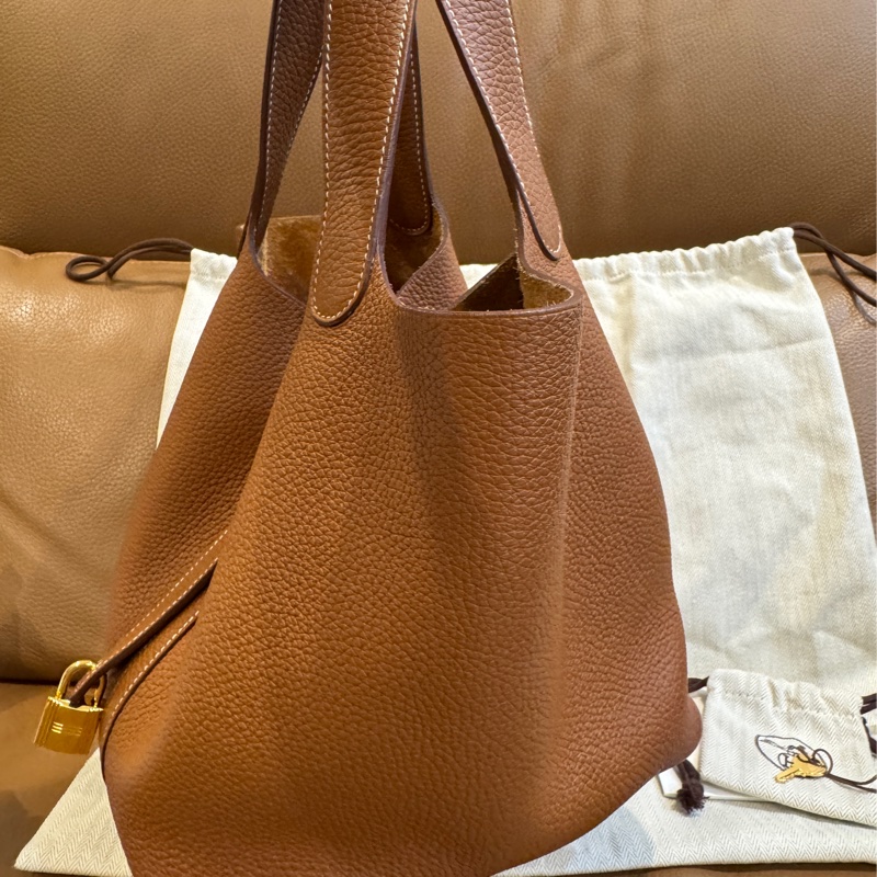 愛馬仕 Hermes Picotin 22金棕Y刻-1