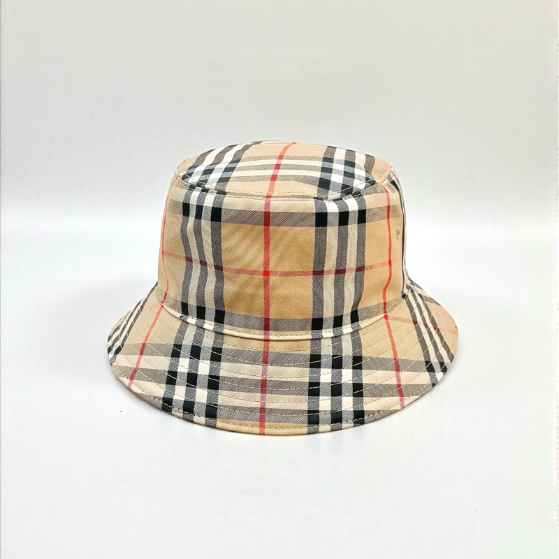 莉亞精品♡Burberry格紋漁夫帽 M #57 二手-0