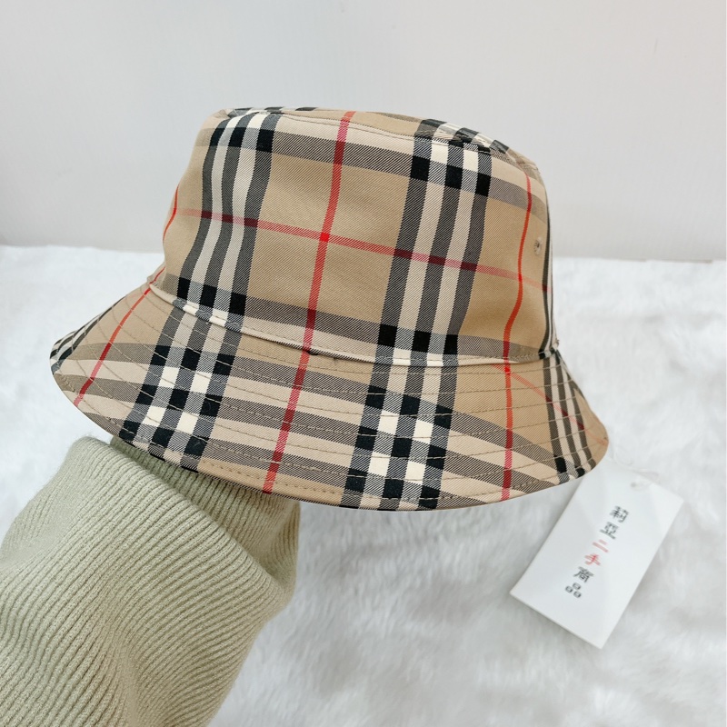 莉亞精品♡Burberry格紋漁夫帽 M #57 二手-3