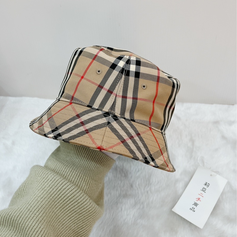 莉亞精品♡Burberry格紋漁夫帽 M #57 二手-4
