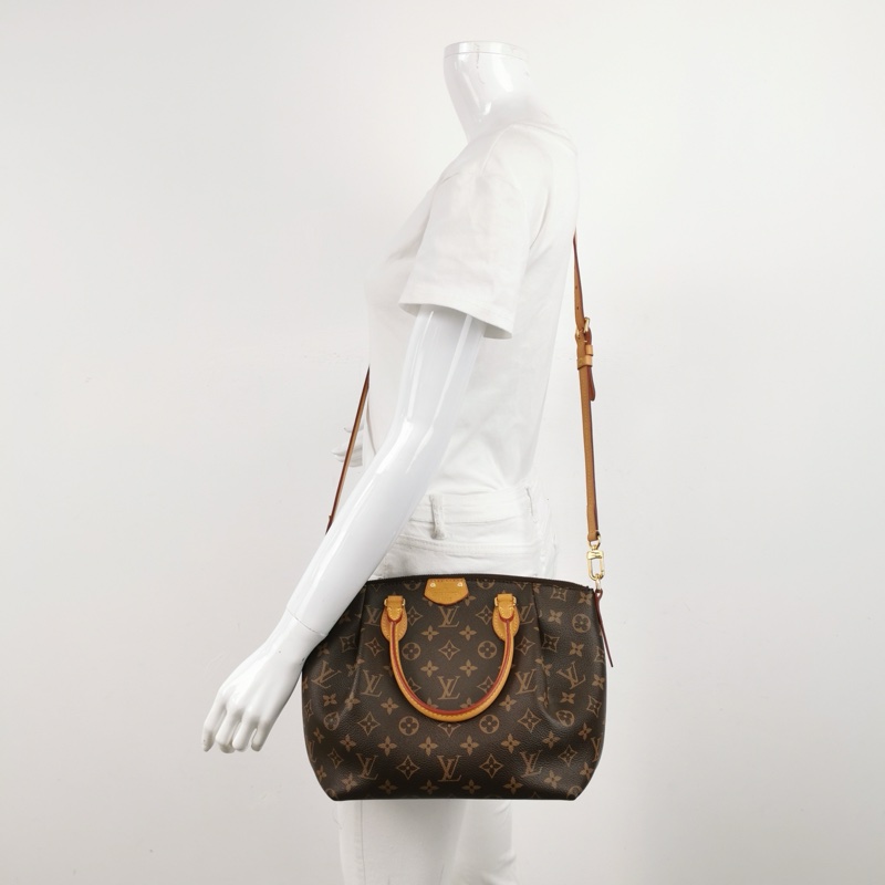 Louis Vuitton(LV)Turenne小號植鞣革老花褶襇斜挎包單肩包-1