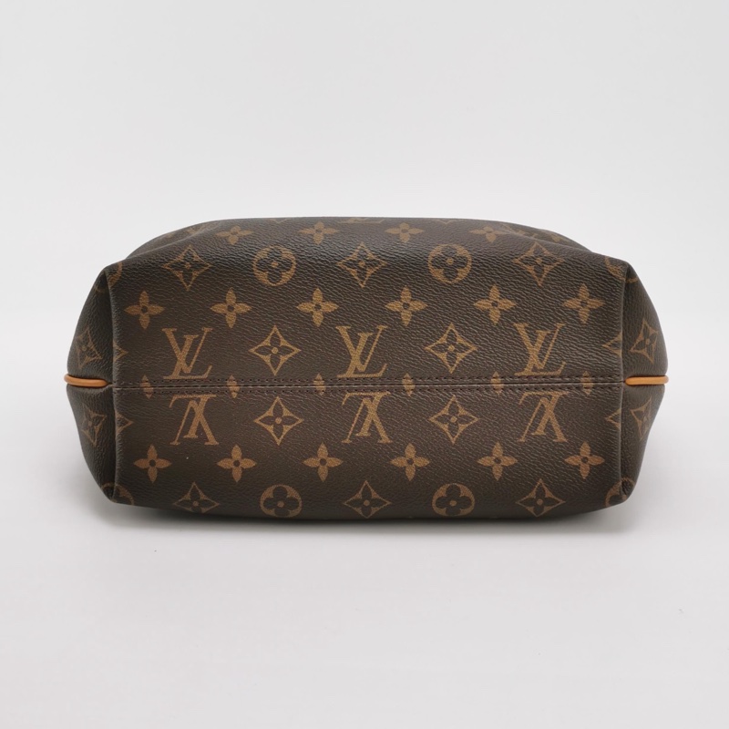 Louis Vuitton(LV)Turenne小號植鞣革老花褶襇斜挎包單肩包-5