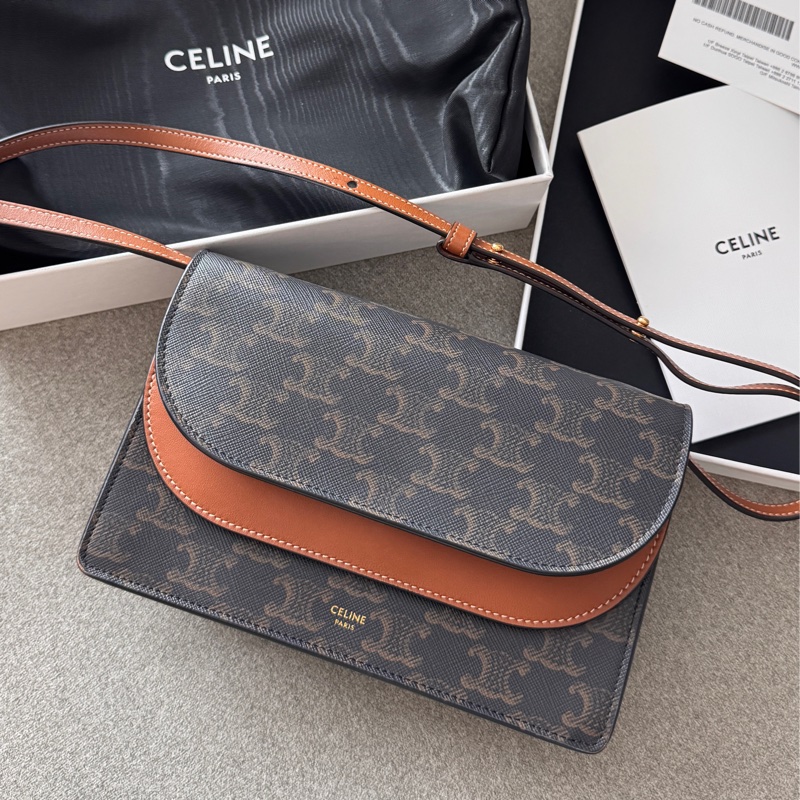 Celine老花雙層斜背包 9成新-0