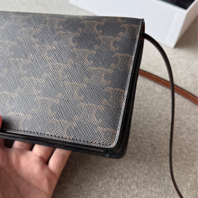 Celine老花雙層斜背包 9成新-4