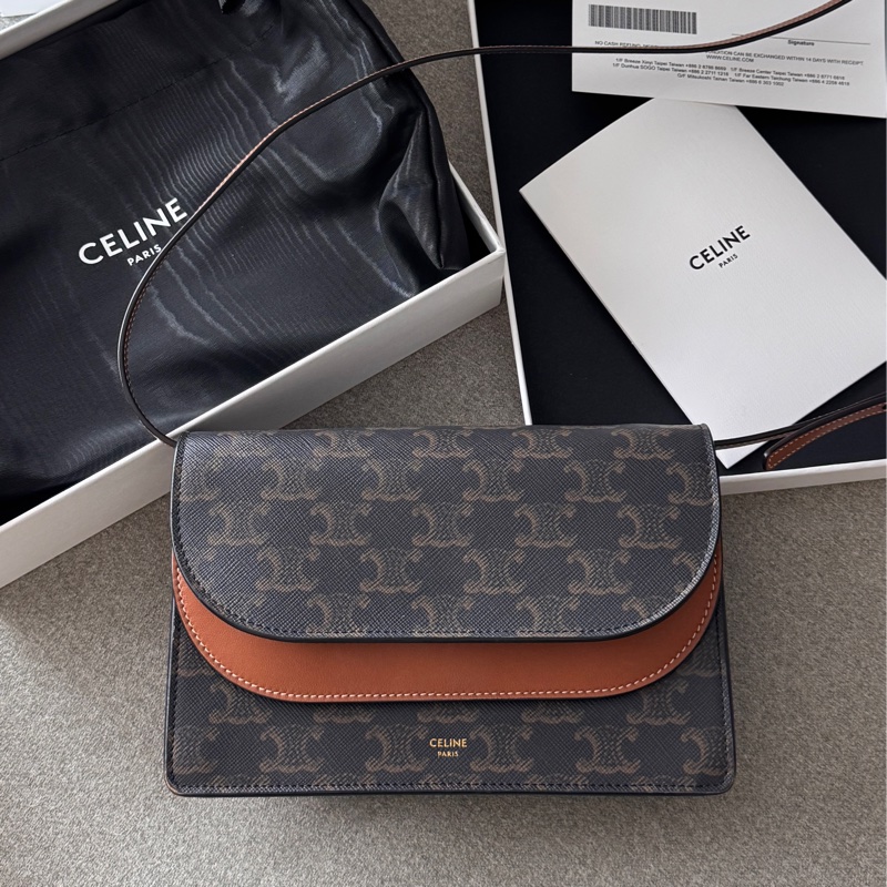 Celine老花雙層斜背包 9成新-9