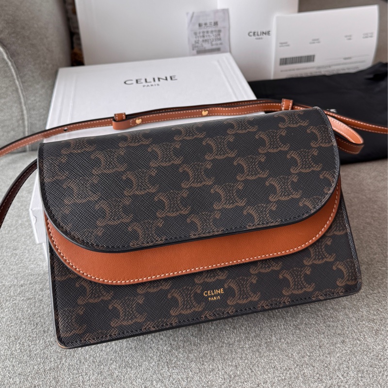 Celine老花雙層斜背包 9成新-13