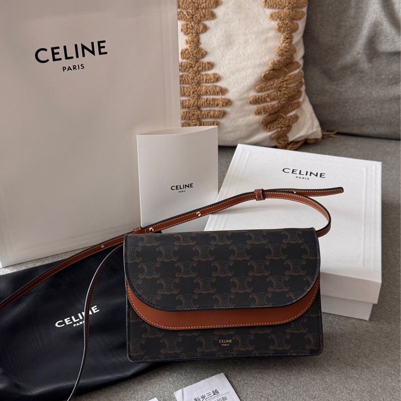 Celine老花雙層斜背包 9成新-28