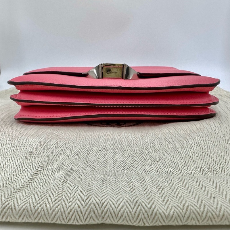 HERMES 脣膏粉銀扣肩背斜背包 20*19*4 98新配件盒子塵袋-4