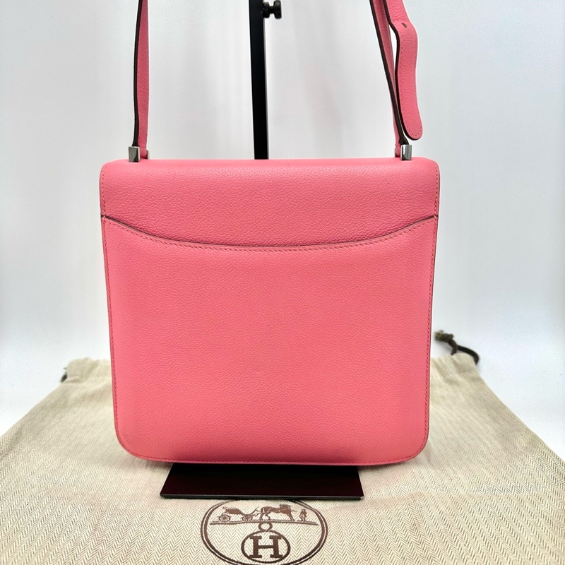 HERMES 脣膏粉銀扣肩背斜背包 20*19*4 98新配件盒子塵袋-6