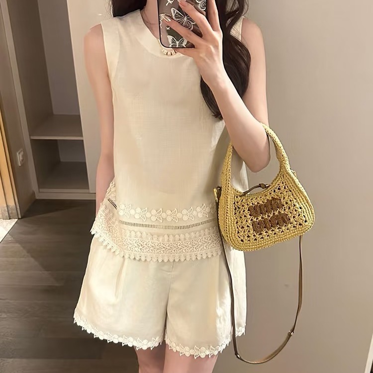 MIUMIUWander系列編織手提子母新月包 20*17*6 全新閒置配件塵袋-0