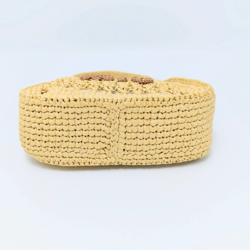 MIUMIUWander系列編織手提子母新月包 20*17*6 全新閒置配件塵袋-4