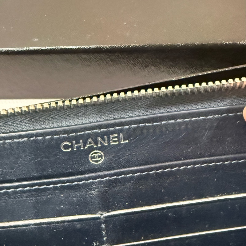 Chanel 2.55 仿舊深藍色長夾-8
