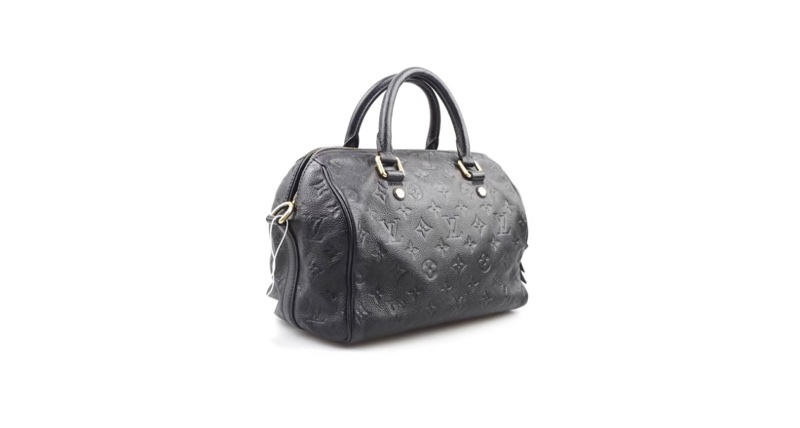 LV Speedy25黑色波士頓枕頭包-1