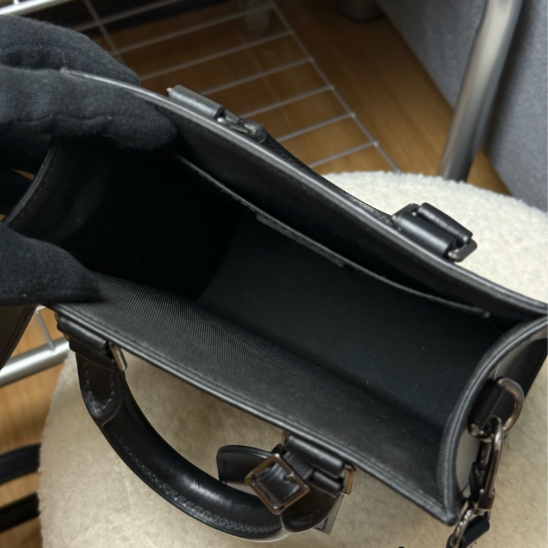 Lv Sac Plat 黑花男士公事包斜背包-12