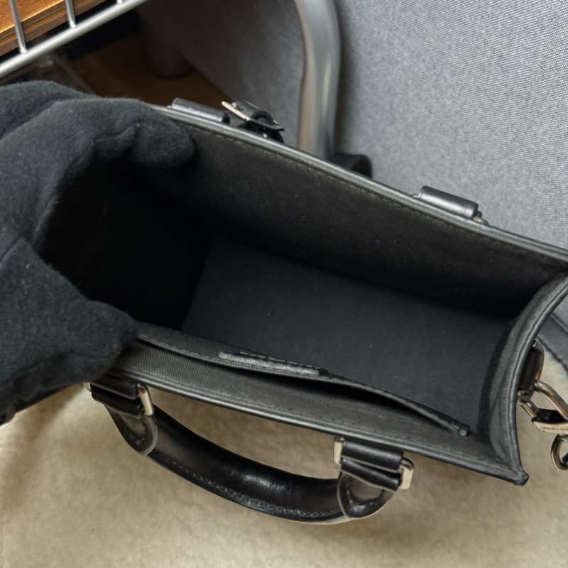 Lv Sac Plat 黑花男士公事包斜背包-13