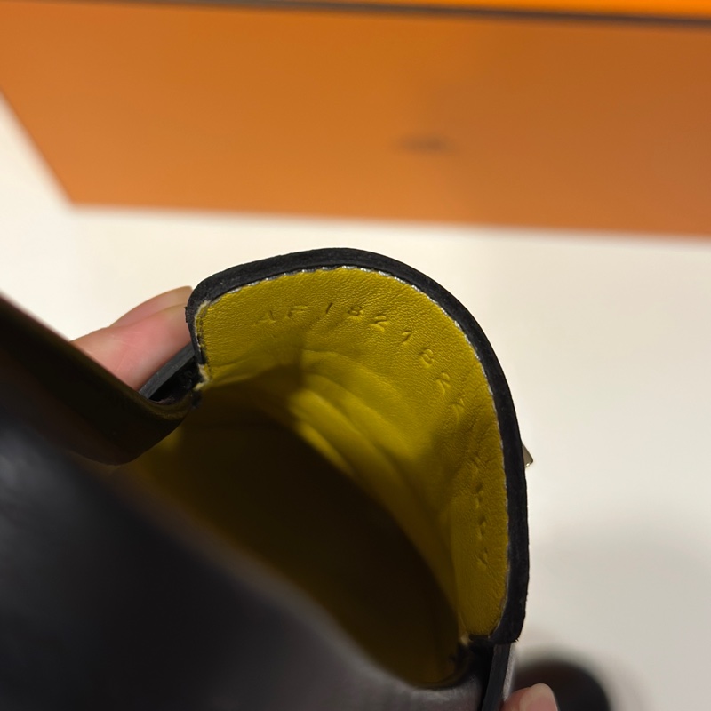 Hermes黑金H logo山羊皮樂福鞋（36）-10