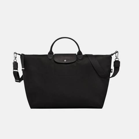 Longchamp LE PLIAGE ENERGY 旅行袋 L 黑色 - 再生帆布