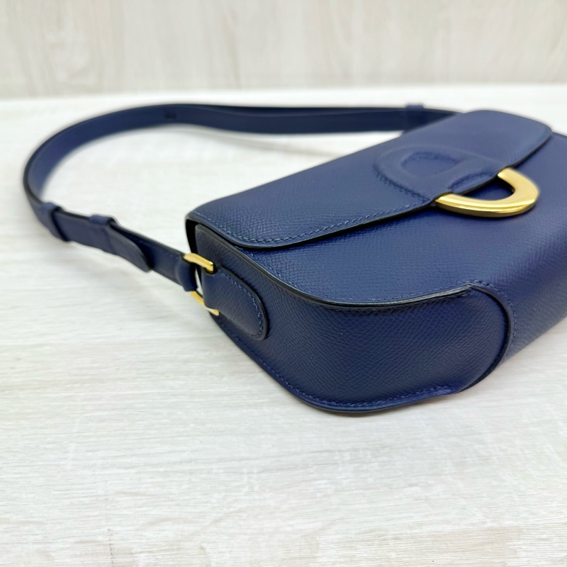 HERMES 73藍寶石epsom皮cherche mini斜背包-5