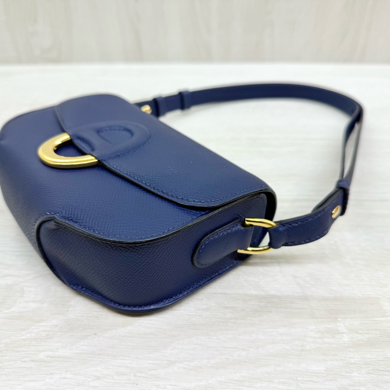 HERMES 73藍寶石epsom皮cherche mini斜背包-6