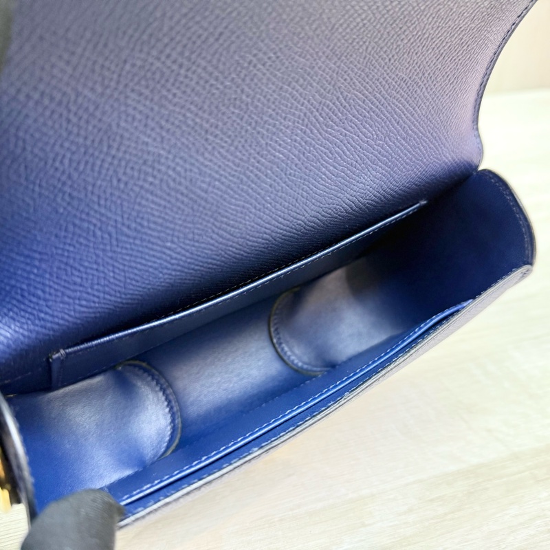 HERMES 73藍寶石epsom皮cherche mini斜背包-10