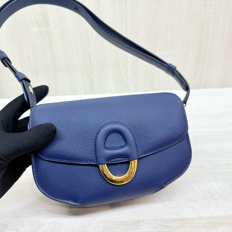HERMES 73藍寶石epsom皮cherche mini斜背包-12