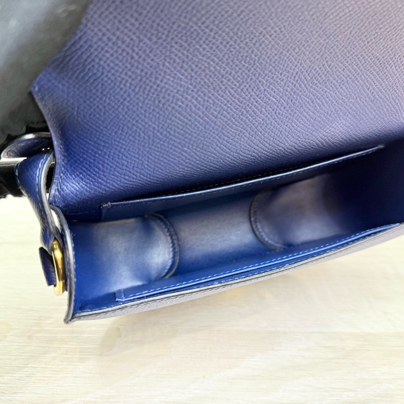 HERMES 73藍寶石epsom皮cherche mini斜背包-13